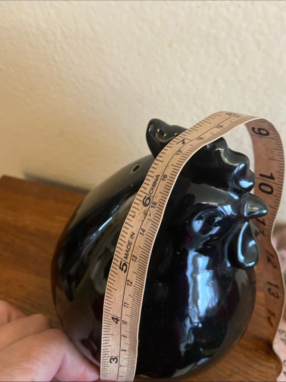 Black Ceramic Rooster Accent Sculpture - Picture 6 of 9